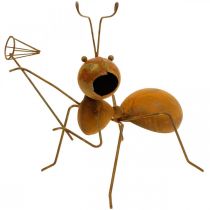 Figura decorativa formica rete per farfalle in metallo decorazione da giardino ruggine 19 cm