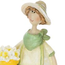 Prodotto Statuette decorative da giardiniere, decorazione da tavola, estate, verde/giallo, 16,5 x 5,5 cm, 2 pezzi
