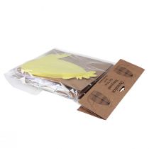 Prodotto Figure decorative pollo a nido d'ape giallo verde viola 18,5x12x20 cm 3 pezzi