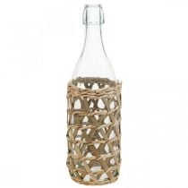 Deco bottiglia di vetro decorazione bottiglia di vetro intrecciato Ø9.5cm H31cm