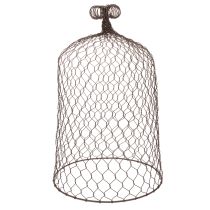 Prodotto Campanella decorativa in metallo, traliccio, cappuccio in filo metallico, marrone, finitura ruggine, H50/41cm Ø30/25cm, set da 2