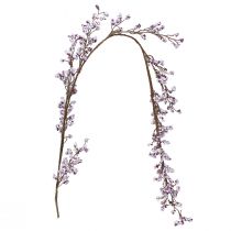 Prodotto Appendiabiti decorativo ramo di bacca bianco viola gelo invernale 130 cm