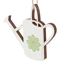 Prodotto Appendiabiti decorativo annaffiatoio decorazione in legno verde naturale 8 cm 12 pz