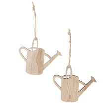 Prodotto Appendiabiti decorativo annaffiatoio decorazione in legno verde naturale 8 cm 12 pz