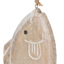 Prodotto Appendino decorativo in legno a forma di pesce, 21 cm, 2 pezzi