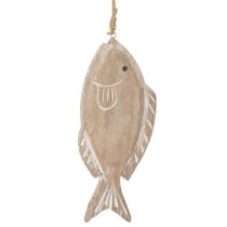 Prodotto Appendino decorativo in legno a forma di pesce, 21 cm, 2 pezzi