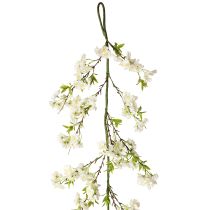 Prodotto Gancio decorativo ghirlanda di fiori artificiali di fiori di ciliegio bianco 170 cm