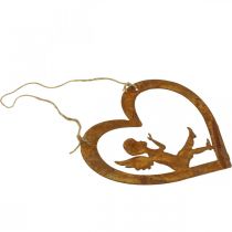 Prodotto Appendiabiti decorativo in metallo patinato deco cuore angelo Ø15cm 6 pezzi