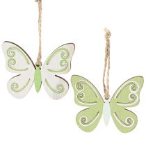 Prodotto Appendino decorativo decorazione farfalla legno verde naturale 5×6cm 12 pz