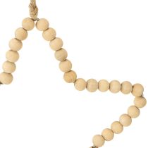 Prodotto Perline di legno decorative natalizie cuore stella albero H16cm 3 pz