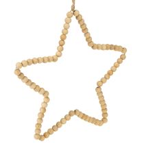 Prodotto Addobbi natalizie Perline legno Cuore abete e stella 20cm 3pz