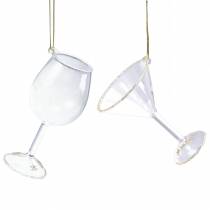 Appendiabiti decorativo trasparente con oro 9 cm 2 pezzi