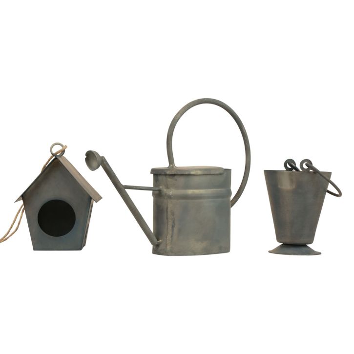 Prodotto Appendiabiti decorativo in metallo decorativo da giardino grigio vintage 5-15 cm set da 3