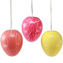 Prodotto Appendino decorativo Uova di Pasqua craquelure giallo/rosa/rosso Ø20cm 3pz