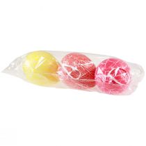 Prodotto Appendino decorativo Uova di Pasqua craquelure giallo/rosa/rosso Ø8,5 cm 3 pz