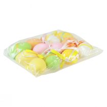 Prodotto Appendino decorativo Uova di Pasqua in plastica da appendere 4×5,5 cm 12 pz