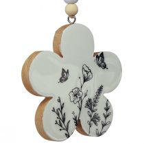 Prodotto Appendiabiti decorativo cuore fiore farfalla bianco naturale 9 cm 3 pezzi
