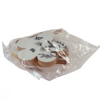 Prodotto Appendiabiti decorativo cuore fiore farfalla bianco naturale 9 cm 3 pezzi