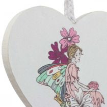 Cuore decorativo da appendere, decorazione ciondolo cuore elfo 12 cm 6 pezzi