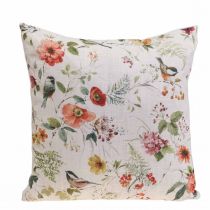 Cuscino decorativo cuscino decorativo estivo con fiori/uccelli 37x37cm