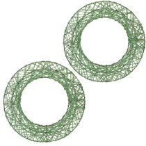 Prodotto Ghirlanda decorativa in rete metallica verde per progetti fai da te, 19 cm, 2 pezzi