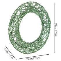 Prodotto Ghirlanda decorativa in rete metallica verde per progetti fai da te, 19 cm, 2 pezzi
