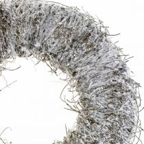 Ghirlanda decorativa natura, ghirlanda di vite, ghirlanda naturale Ø45cm innevata