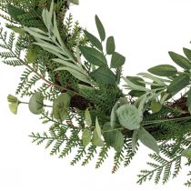 Ghirlanda decorativa ghirlanda artificiale eucalipto abete oliva Ø45cm