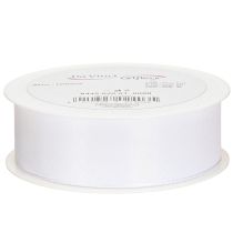 Prodotto Nastro decorativo regalo in poliestere bianco 40 mm 50 m