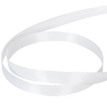 Prodotto Nastro decorativo in taffetà, bianco, largo 10 mm, lungo 50 m