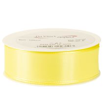 Prodotto Nastro decorativo in taffetà, nastro regalo giallo chiaro 40 mm 50 m