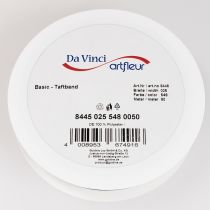 Prodotto Nastro decorativo, nastro in taffetà lucido per decorazioni, largo 25 mm, lungo 50 m.