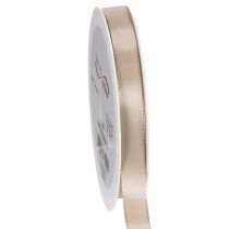 Prodotto Nastro decorativo in raso, nastro in taffetà beige, 15 mm, 50 m