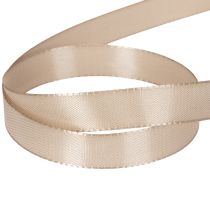 Prodotto Nastro decorativo in raso, nastro in taffetà beige, 15 mm, 50 m