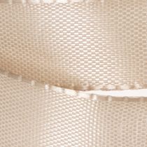 Prodotto Nastro decorativo in raso, nastro in taffetà beige, 15 mm, 50 m