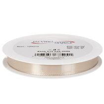Prodotto Nastro decorativo in raso, nastro in taffetà beige, 15 mm, 50 m