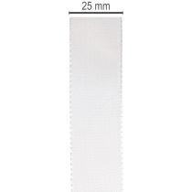 Prodotto Nastro decorativo in taffetà, bianco, largo 25 mm, lungo 50 m.