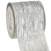 Prodotto Nastro decorativo nastro regalo nastro da tavolo argento chiaro 75mm 15m