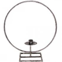 Prodotto Decor anello portacandele in metallo argento shabby chic Ø32cm