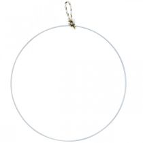 Prodotto Anello decorativo in metallo bianco per appendere anello in metallo Ø38cm 3 pezzi