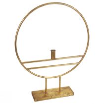 Prodotto Anello decorativo con piede candeliere decorazione in metallo oro Ø44,5 cm