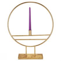 Prodotto Anello decorativo con piede candeliere decorazione in metallo oro Ø44,5 cm