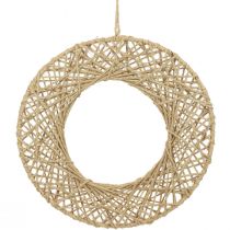 Anelli decorativi ricoperti di iuta decorazione da appendere decorazione boho natura Ø38cm 2 pezzi