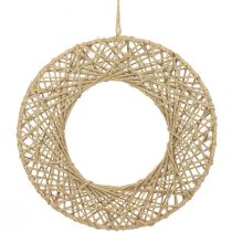 Prodotto Anelli decorativi ricoperti di iuta decorazione da appendere decorazione boho natura Ø38cm 2 pezzi