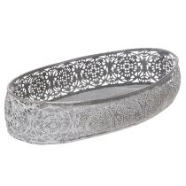 Prodotto Ciotola decorativa in metallo, motivo grigio, ovale, L36cm/33.5cm, set da 2
