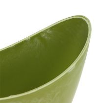 Ciotola decorativa in plastica verde chiaro 20cm x 9cm H11.5cm, 1p