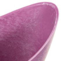 Prodotto Ciotola decorativa in plastica rosa, 20 cm x 9 cm, altezza 11,5 cm, 1 pezzo.