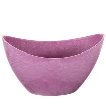 Prodotto Ciotola decorativa in plastica rosa, 20 cm x 9 cm, altezza 11,5 cm, 1 pezzo.