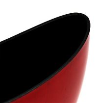 Ciotola decorativa in plastica rosso-nero 24 cm x 10 cm x 14 cm, 1p