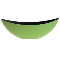 Prodotto Ciotola decorativa ovale per piante barca verde 38,5x12,5x13 cm